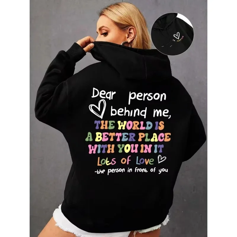 Funny Dear Person Behind Me Letters Hoodie Women Men Warm Fleece Hoodies Y2K Casual Tops Autumn Winter Personality Pullover
Funny Dear Person Behind Me Letters Hoodie Women Men Warm Fleece Hoodies Y2K Casual Tops Autumn Winter Personality Pullover