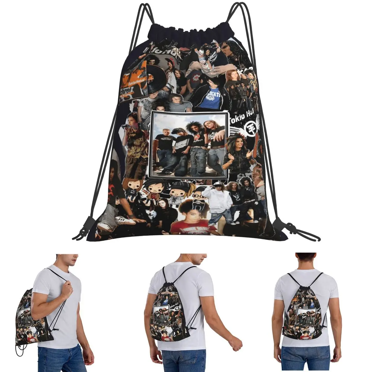 Tokio Hotel Emblem Backpacks Portable Drawstring Bundle Pocket Sundries Bag Book Bags for Travel Students
Tokio Hotel Emblem Backpacks Portable Drawstring Bundle Pocket Sundries Bag Book Bags for Travel Students