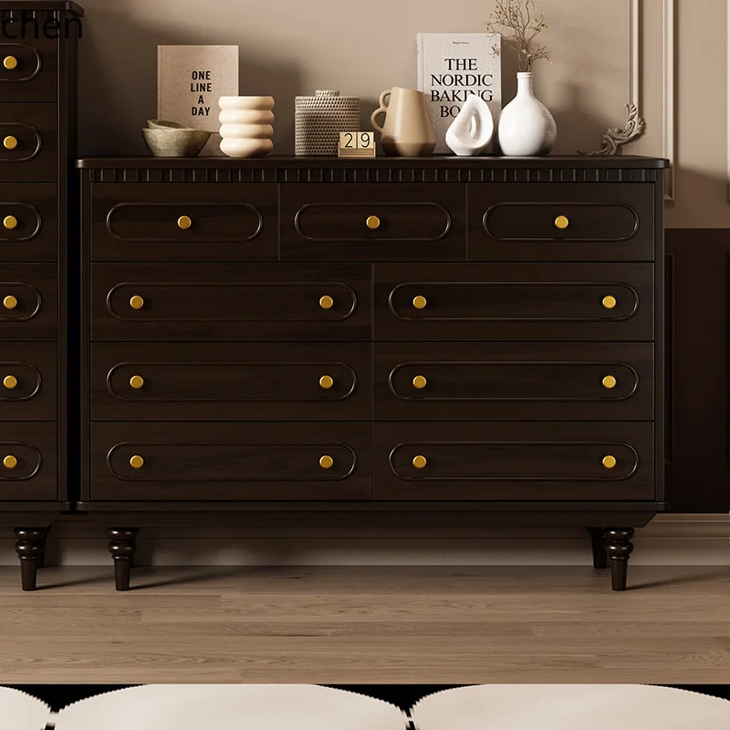 HSN pure solid wood nine-chest cabinet retro storage cabinet master bedroom wall floor cabinet cherry wood
HSN pure solid wood nine-chest cabinet retro storage cabinet master bedroom wall floor cabinet cherry wood