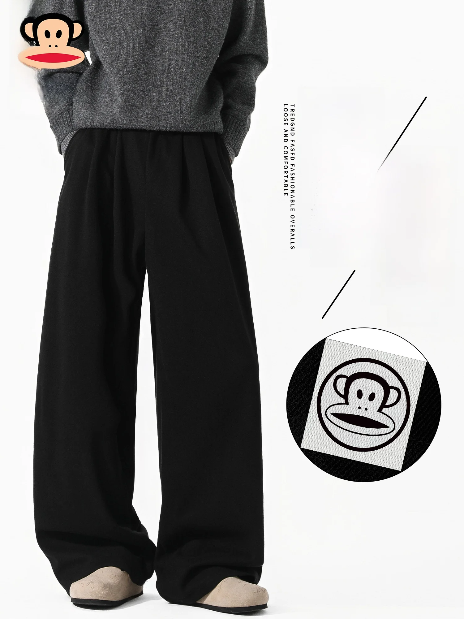 Мужские повседневные брюки Paul Frank Large Mouth Monkey с прямыми штанинами, свободные, струящиеся, широкие, длинные, осенние, новые, повседневные брюки
Мужские повседневные брюки Paul Frank Large Mouth Monkey с прямыми штанинами, свободные, струящиеся, широкие, длинные, осенние, новые, повседневные брюки