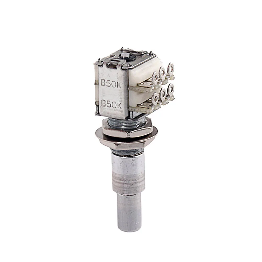 B50K Guitar Bass Potentiometer Stacked Concentric Tone Volume Control Detent Pg324 Silver Electric Replacement Upgrade Audio
B50K Guitar Bass Potentiometer Stacked Concentric Tone Volume Control Detent Pg324 Silver Electric Replacement Upgrade Audio