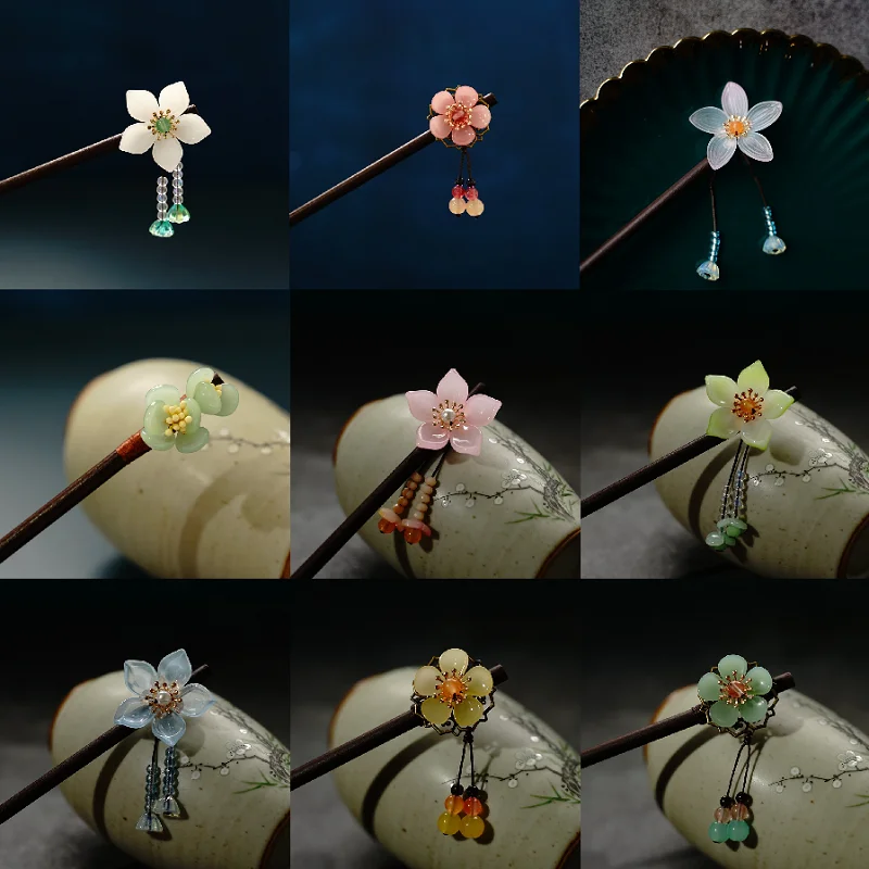 Ancient Hairpin Chinese Hair Sticks Flower Tassel Hair Bun Chopstick Vintage Girls Han Cloth Hair Clasp Wooden Headwear Jewelry
Ancient Hairpin Chinese Hair Sticks Flower Tassel Hair Bun Chopstick Vintage Girls Han Cloth Hair Clasp Wooden Headwear Jewelry