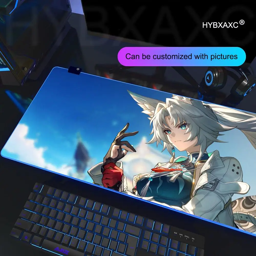 Honkai Star Rail Fei Xiao Коврик для мыши RGB Игровой коврик для мыши Настольный коврик HD Gamer Большой светодиодный светильник XXL Коврики для мыши ПК Компьютерный ковер
Honkai Star Rail Fei Xiao Коврик для мыши RGB Игровой коврик для мыши Настольный коврик HD Gamer Большой светодиодный светильник XXL Коврики для мыши ПК Компьютерный ковер