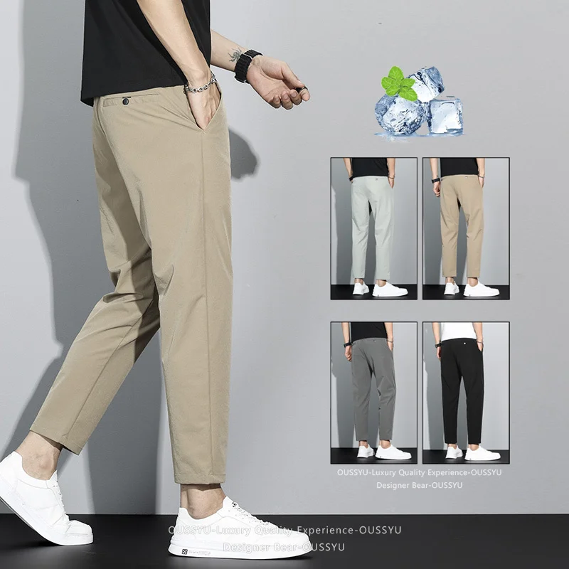 2026 New High Stretch Men's Stretch Slim Pants Summer Thin Casual Trousers Business Straight Leg Ankle-high Length Pants
2026 New High Stretch Men's Stretch Slim Pants Summer Thin Casual Trousers Business Straight Leg Ankle-high Length Pants
