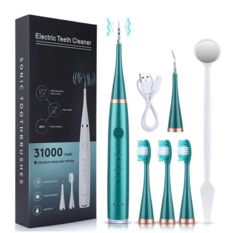 Electric Teeth Cleaner Dental Calculus Scaler Teeth Whitening Plaque Coffee Stain Tartar Removal High Frequency Sonic Toothbrush
Electric Teeth Cleaner Dental Calculus Scaler Teeth Whitening Plaque Coffee Stain Tartar Removal High Frequency Sonic Toothbrush