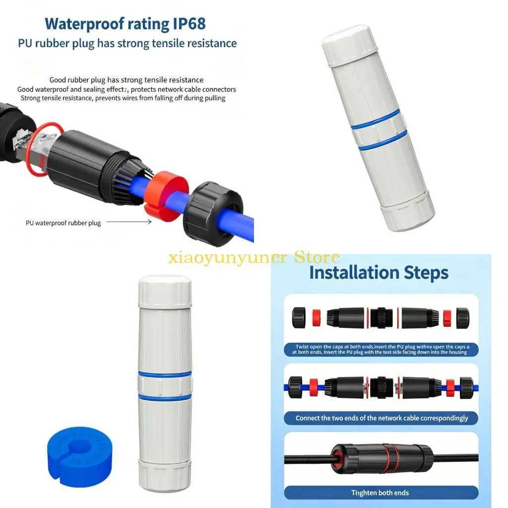 P9JB Universal Waterproof Ethernet Coupler Compatibles Multiple Cable Size
P9JB Universal Waterproof Ethernet Coupler Compatibles Multiple Cable Size
