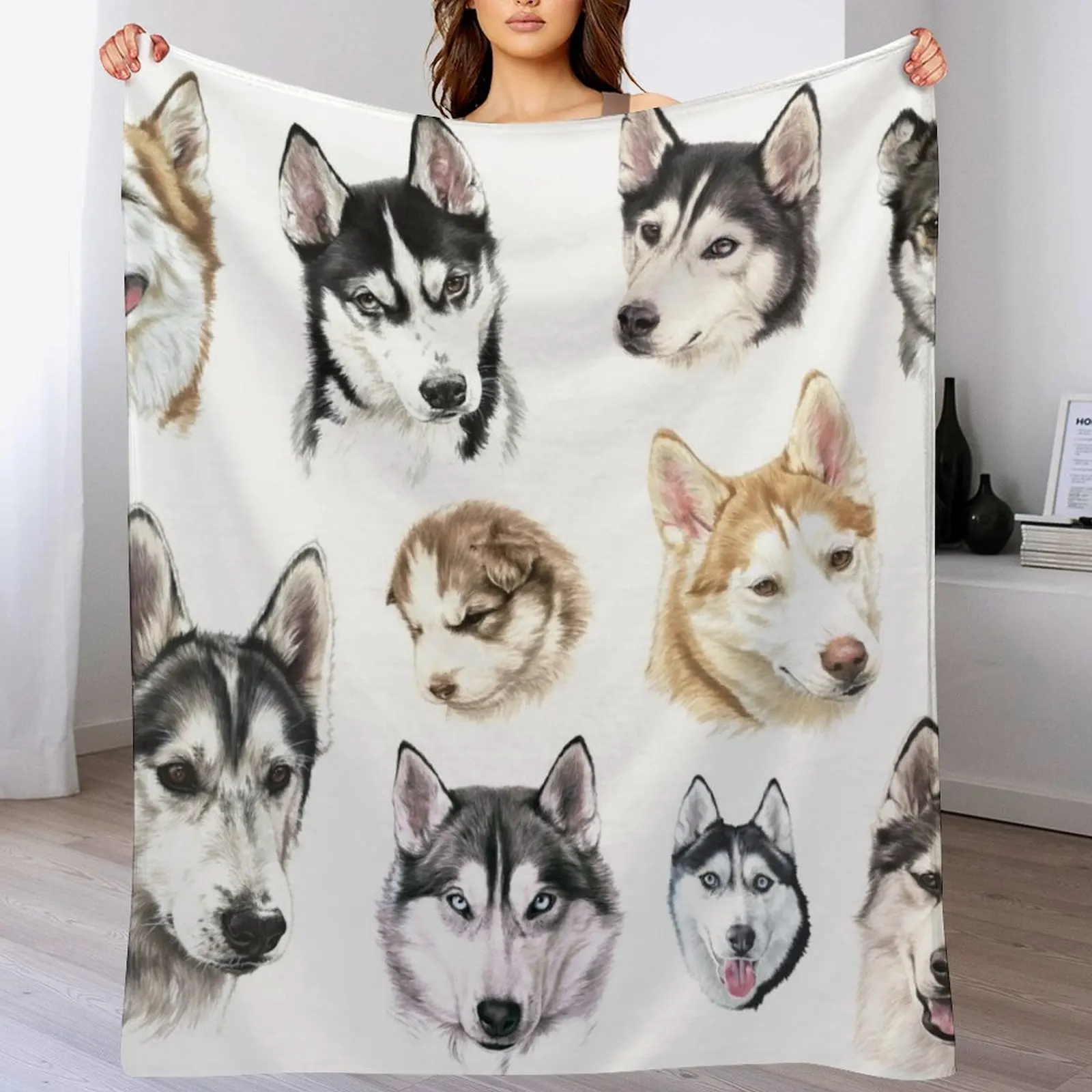 Husky collage Throw Blanket Warm Throw Blanket Gift for Anniversary
Husky collage Throw Blanket Warm Throw Blanket Gift for Anniversary