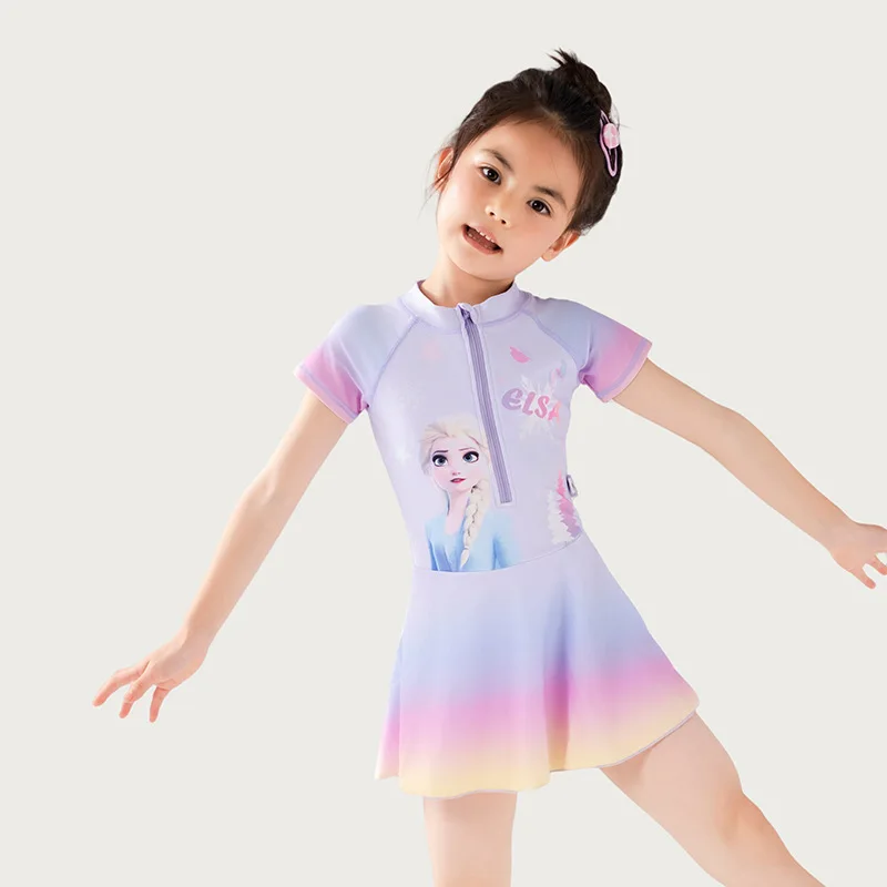 New Style Elsa Frozen Princess Girls' One-Piece Skirted Swimsuit, Short Sleeve Cute Cartoon Summer Swimwear for Pool & Beach Fun
New Style Elsa Frozen Princess Girls' One-Piece Skirted Swimsuit, Short Sleeve Cute Cartoon Summer Swimwear for Pool & Beach Fun