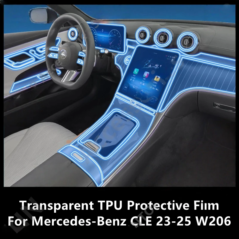 For Mercedes-Benz CLE 23-25 C236 A236 Car Interior Center Console Transparent TPU Protective Film Anti-scratch Repair Accessory 
For Mercedes-Benz CLE 23-25 C236 A236 Car Interior Center Console Transparent TPU Protective Film Anti-scratch Repair Accessory