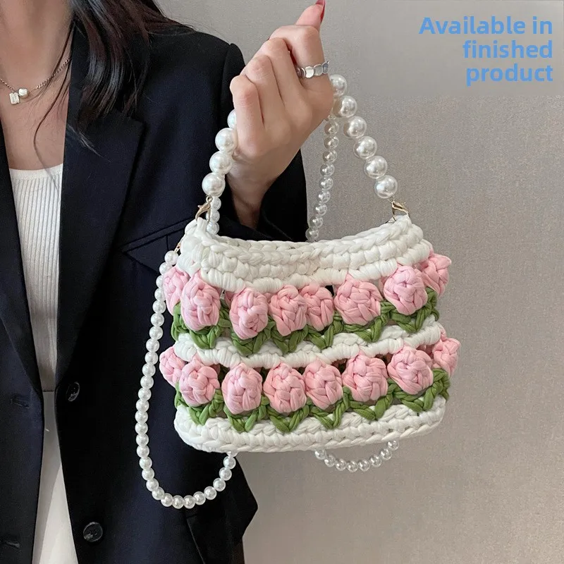 Handcrafted Pearl Women's Crossbody Bag DIY Material Kit Tulip Pattern Fabric Strip Line Fairy Tale Style Handbag Cotton Canvas
Handcrafted Pearl Women's Crossbody Bag DIY Material Kit Tulip Pattern Fabric Strip Line Fairy Tale Style Handbag Cotton Canvas