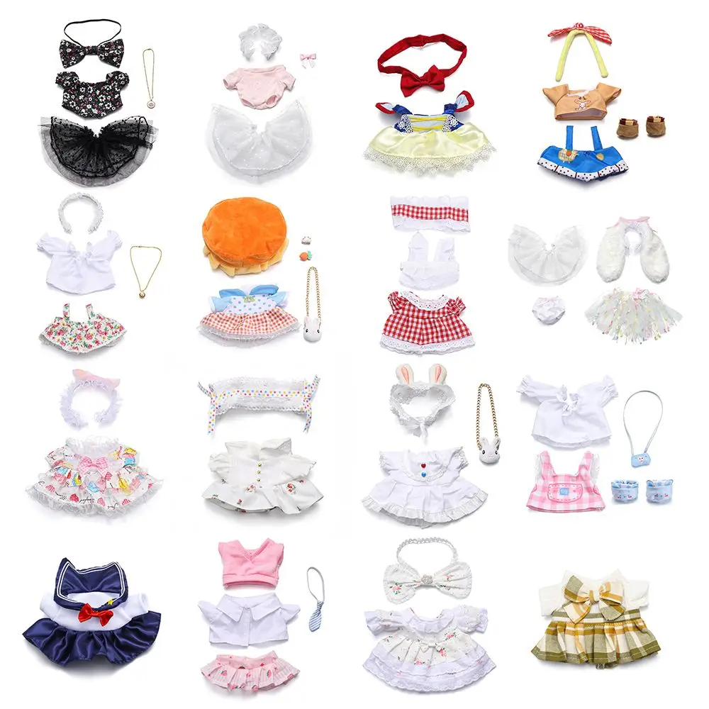 Gifts For 20cm Doll Dress Kids Toy Jeans Doll Hat Plush Toy Clothes Dolls Accessories Stuffed Toys
Gifts For 20cm Doll Dress Kids Toy Jeans Doll Hat Plush Toy Clothes Dolls Accessories Stuffed Toys