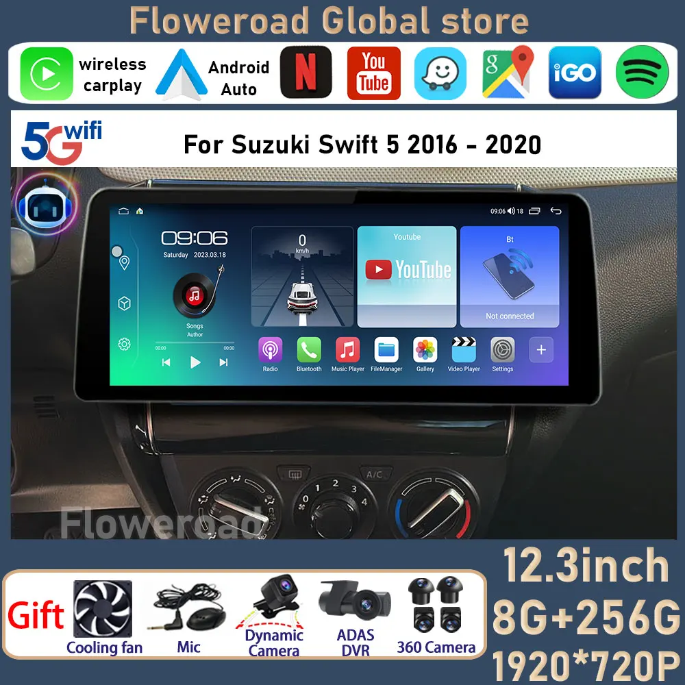 Автомобильное радио, видеоплеер, стерео, GPS, мультимедийный плеер для Carplay, экран 12,3 дюйма, Android для Suzuki SWIFT 2017 2018 2019
Автомобильное радио, видеоплеер, стерео, GPS, мультимедийный плеер для Carplay, экран 12,3 дюйма, Android для Suzuki SWIFT 2017 2018 2019