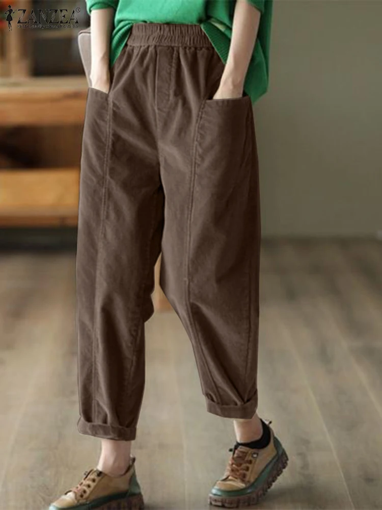 ZANZEA Women Loose Harem Trousers Long Pants 2024 Autumn Elastic Waist Pockets Pantalons Casual Fashion Solid Color Pants Femme
ZANZEA Women Loose Harem Trousers Long Pants 2024 Autumn Elastic Waist Pockets Pantalons Casual Fashion Solid Color Pants Femme