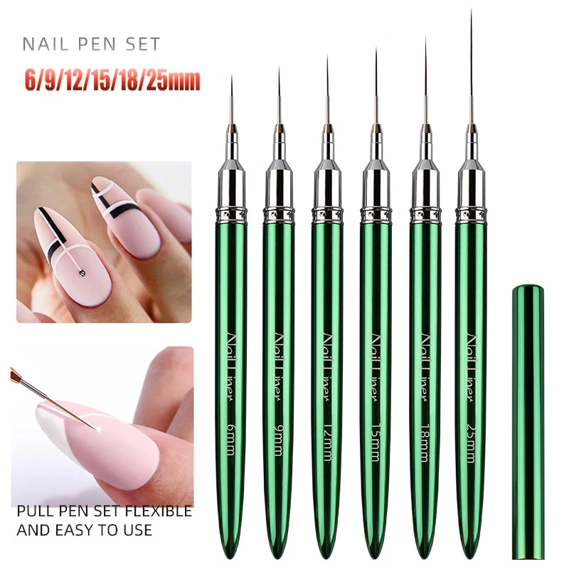 Nails Art Liner Brushes Elongated Lines Striping Drawing Painting Ultra-thin Line Professional Nail Design Pen Manicure Tool
Nails Art Liner Brushes Elongated Lines Striping Drawing Painting Ultra-thin Line Professional Nail Design Pen Manicure Tool