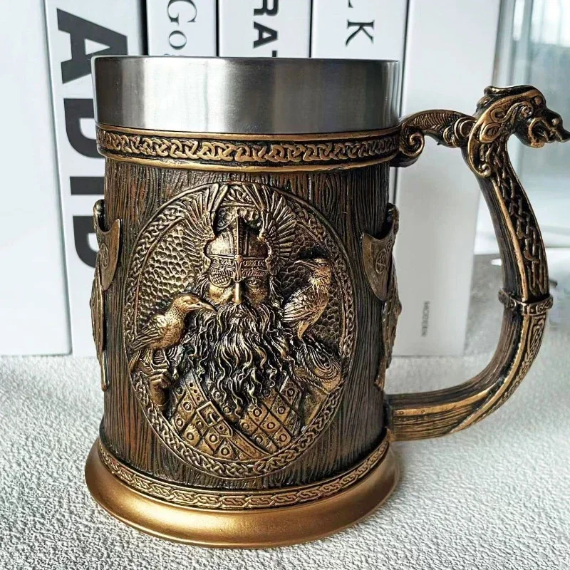 Креативная кружка викингов, пиратская пивная чашка, большая чашка для воды, чашка из нержавеющей стали, изделие из смолы, кафе-бар, подарок для украшения дома в стиле ретро
Креативная кружка викингов, пиратская пивная чашка, большая чашка для воды, чашка из нержавеющей стали, изделие из смолы, кафе-бар, подарок для украшения дома в стиле ретро