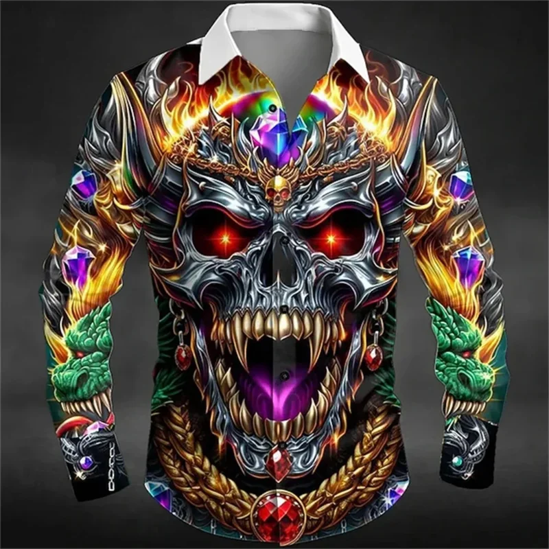 2026 Men's Skeleton Button Christmas Shirt, Black Punk Gothic Long Sleeve Shirt for Outdoor Vacation, Spring and Autumn Black Co
2026 Men's Skeleton Button Christmas Shirt, Black Punk Gothic Long Sleeve Shirt for Outdoor Vacation, Spring and Autumn Black Co