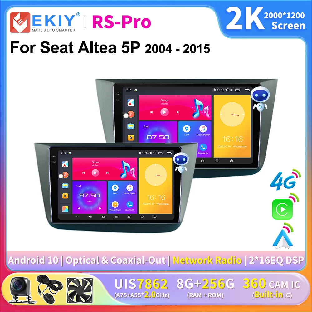 EKIY 2K экран CarPlay радио для Seat Altea 5P 2004-2015 Android авто мультимедийный плеер 4G GPS Navi Ai Voice Stereo Android 10
EKIY 2K экран CarPlay радио для Seat Altea 5P 2004-2015 Android авто мультимедийный плеер 4G GPS Navi Ai Voice Stereo Android 10