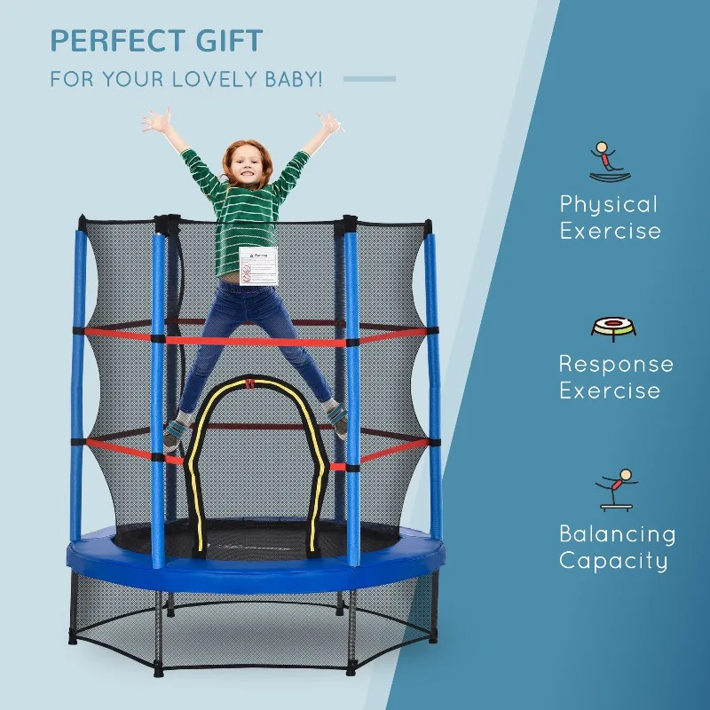 55 Inch Trampoline With Enclosure Net Springless Bungee Design Safety Jumping Trampoline For Outdoor Use With U Shaped Zipper
55 Inch Trampoline With Enclosure Net Springless Bungee Design Safety Jumping Trampoline For Outdoor Use With U Shaped Zipper