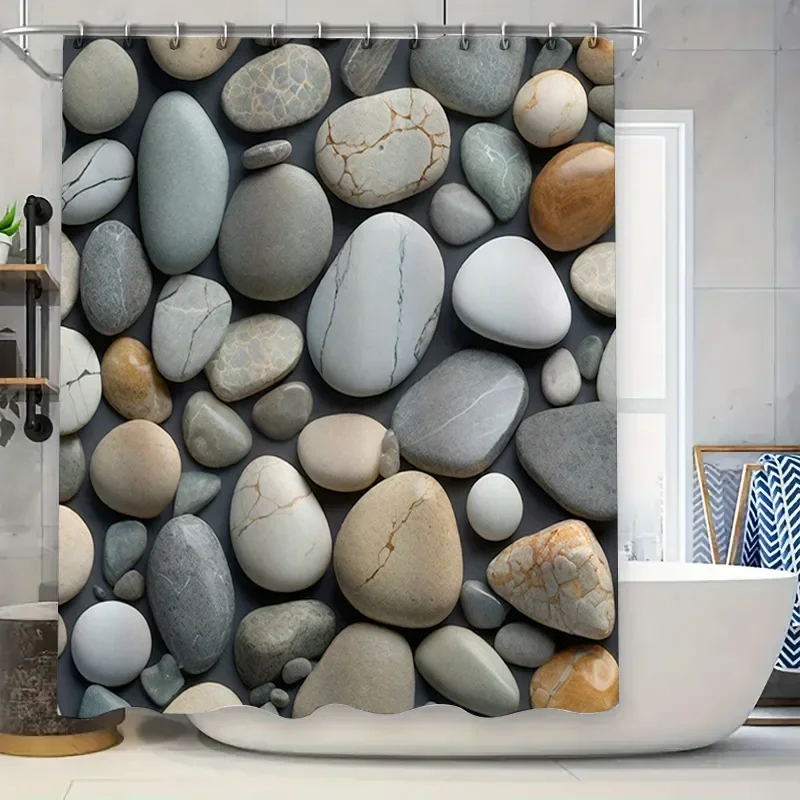 Stylish Stone Print Shower Curtain Waterproof Bathroom Decor 3D Printing Washable Home Decoration Black White Beige Gray Stones
Stylish Stone Print Shower Curtain Waterproof Bathroom Decor 3D Printing Washable Home Decoration Black White Beige Gray Stones