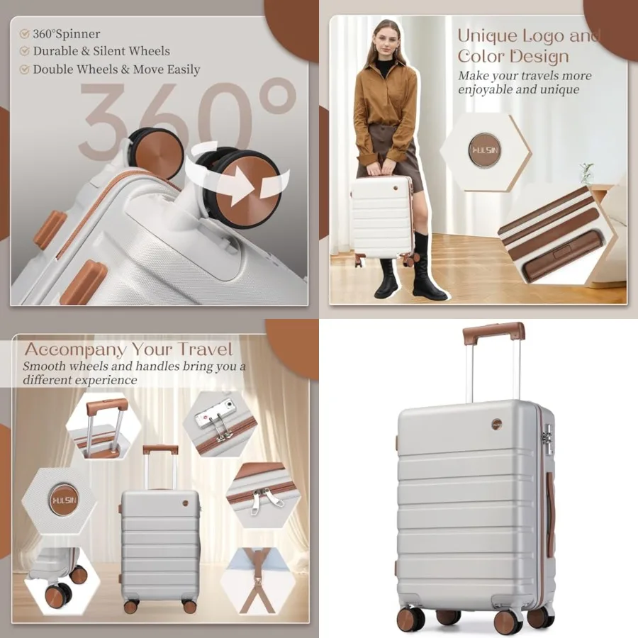 Carry on Luggage Suitcase, 22x14x9 Airline Approved 20 Inch Hardside Carry-on Luggage with Spinner Wheels, Hard Shell Luggage w
Carry on Luggage Suitcase, 22x14x9 Airline Approved 20 Inch Hardside Carry-on Luggage with Spinner Wheels, Hard Shell Luggage w