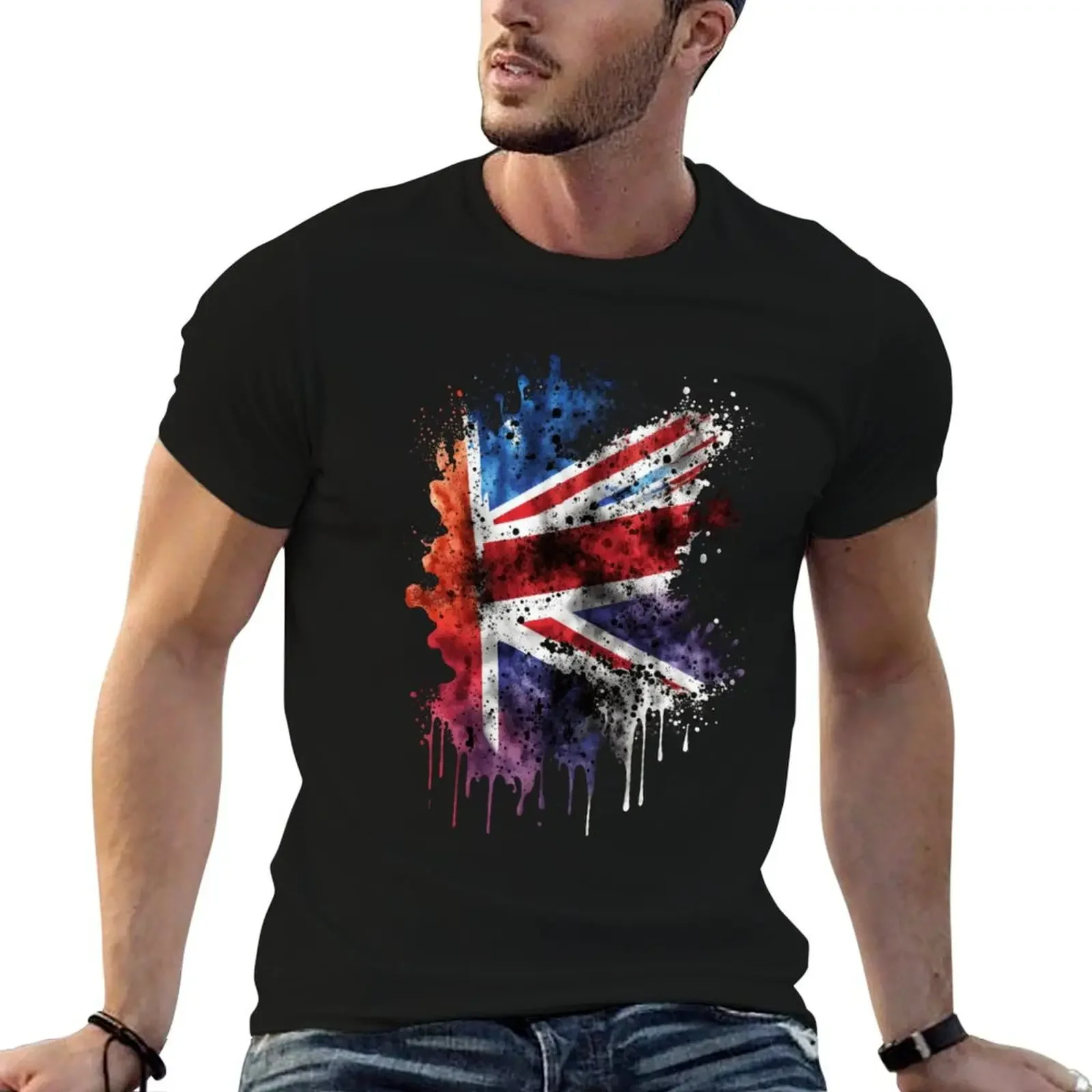 Uk flag, union jack watercolor art effect. Paint splashes artistic. T-Shirt Aesthetic clothing Man t-shirt vintage t shirt men
Uk flag, union jack watercolor art effect. Paint splashes artistic. T-Shirt Aesthetic clothing Man t-shirt vintage t shirt men