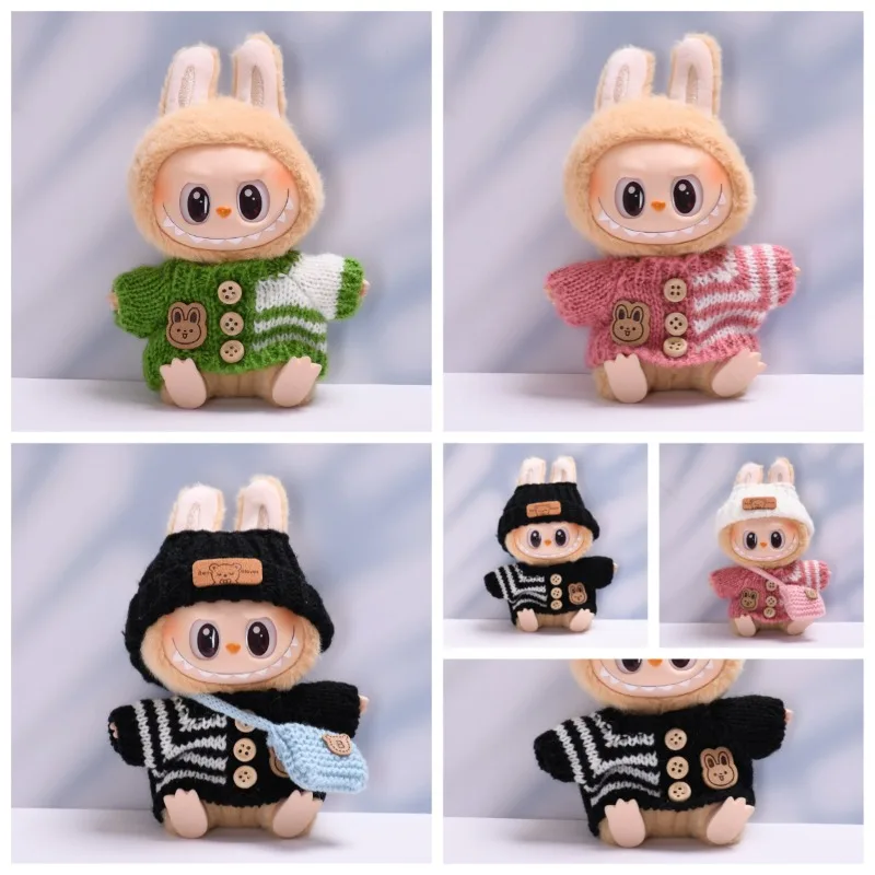 For 15-17 cm Labubu Clothes outfit Labubu Sitting Party Bear Label Scarf Hat Dolls Accessories Cute Decoration toys for girls
For 15-17 cm Labubu Clothes outfit Labubu Sitting Party Bear Label Scarf Hat Dolls Accessories Cute Decoration toys for girls