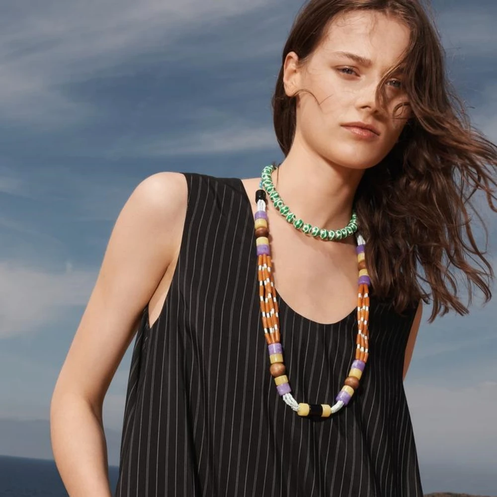 ZAA 2pcs/set Colorful Beaded Long Rope Necklace Female Bohemia Handmade Resin Beads Statement Jewelry Summer Beach Party Wearing
ZAA 2pcs/set Colorful Beaded Long Rope Necklace Female Bohemia Handmade Resin Beads Statement Jewelry Summer Beach Party Wearing