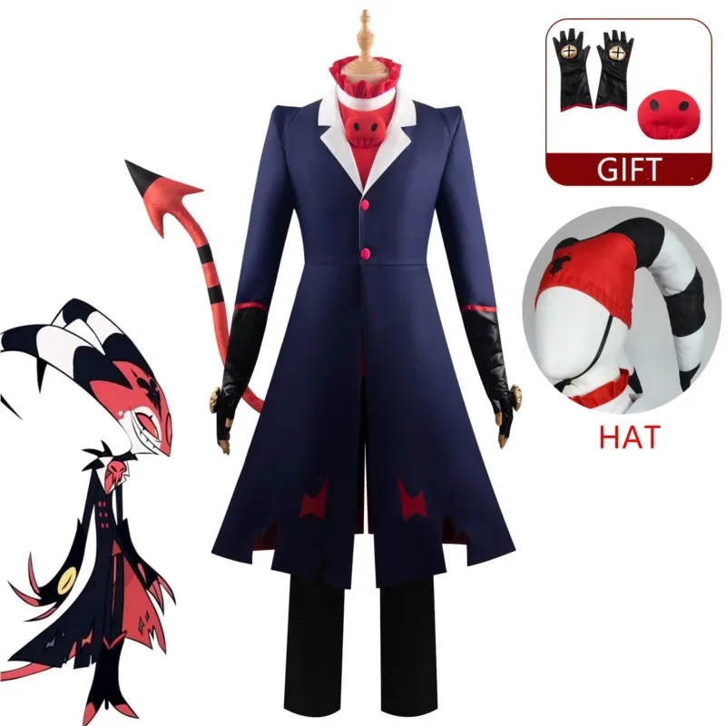 Blitz Cosplay Costume Anime Cartoon Helluva Cos Boss Roleplay Men Outfits Tail Gloves Hat Outfits Male Disguise Halloween Suits
Blitz Cosplay Costume Anime Cartoon Helluva Cos Boss Roleplay Men Outfits Tail Gloves Hat Outfits Male Disguise Halloween Suits