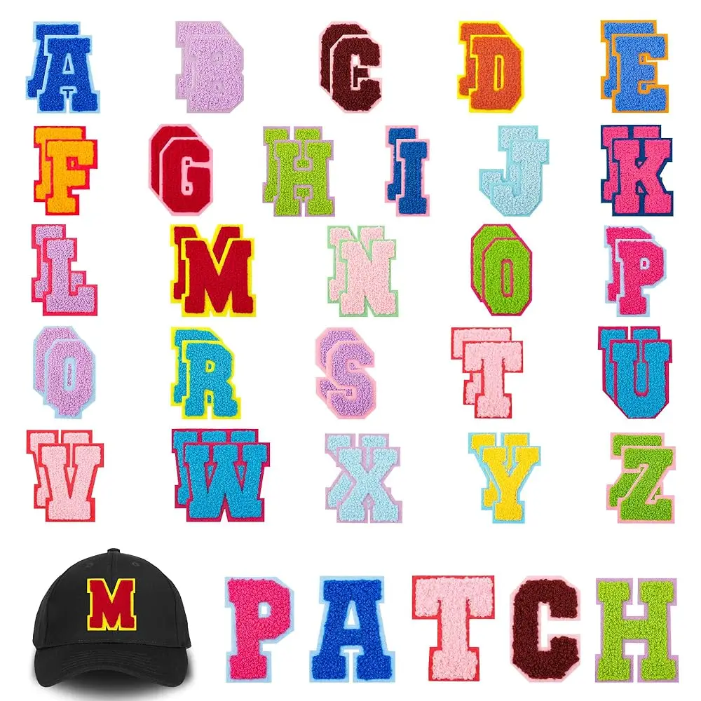 52PCS Iron On Letter Patches for Backpacks Big Fuzzy Chenille Letter Patches A-Z Varsity Alphabet 2.2\x2.75\ Varsity Embroide
52PCS Iron On Letter Patches for Backpacks Big Fuzzy Chenille Letter Patches A-Z Varsity Alphabet 2.2\x2.75\ Varsity Embroide