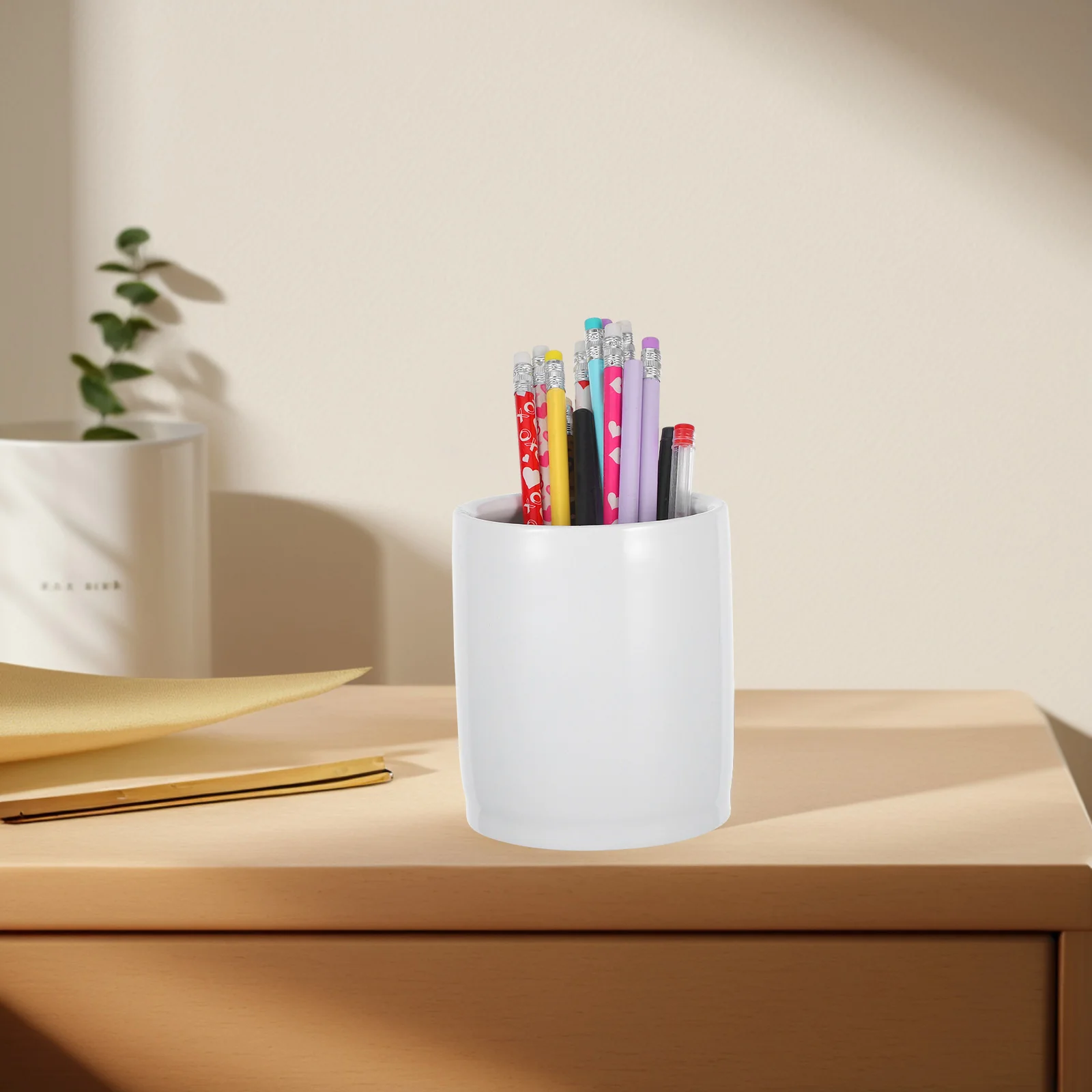 Ceramic Desk Pencil Holder White Smooth Surface Pencil Organizer Desktop Pen Holder for Office Stationery Makeup
Ceramic Desk Pencil Holder White Smooth Surface Pencil Organizer Desktop Pen Holder for Office Stationery Makeup