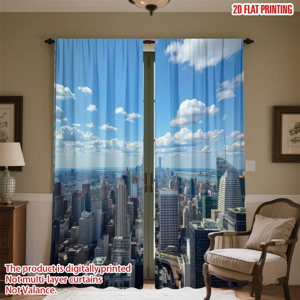 2D flat printing 2pcs Curtains New York City Skyline Digital Printed Polyester Drapes Family Party Use for Booths Studio
2D flat printing 2pcs Curtains New York City Skyline Digital Printed Polyester Drapes Family Party Use for Booths Studio