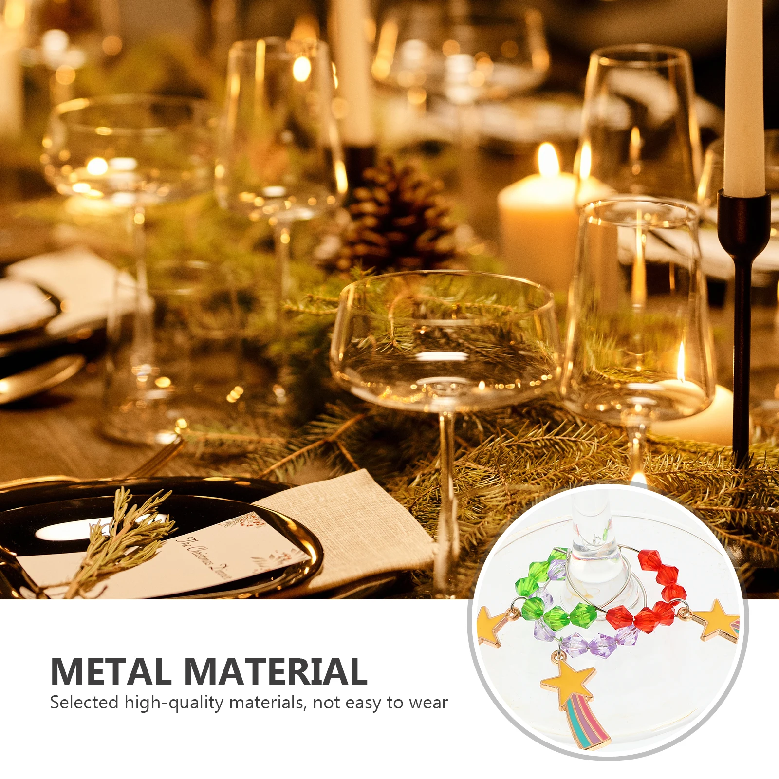 6 Pcs Rainbow Wine Glass Ring Wedding Decor Tags Charms for Marker Plastic Supplies
6 Pcs Rainbow Wine Glass Ring Wedding Decor Tags Charms for Marker Plastic Supplies