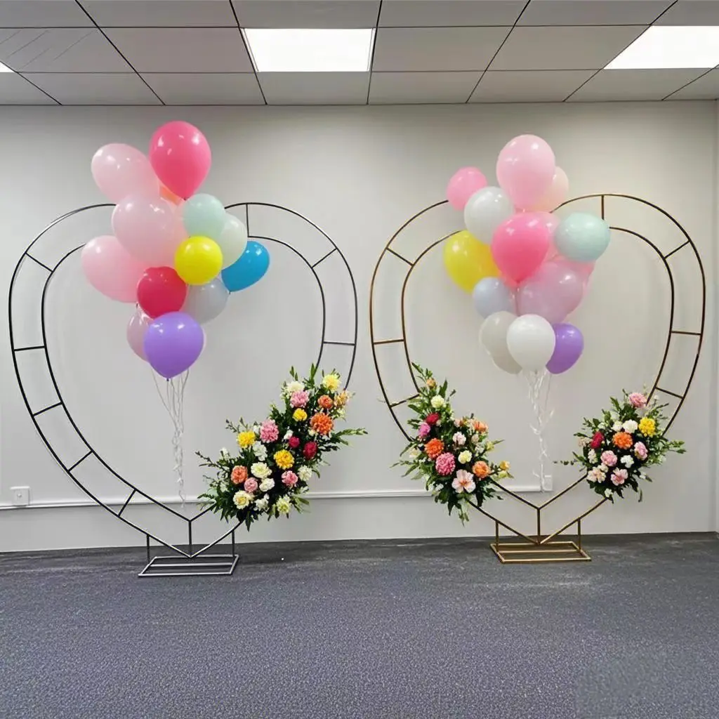 Heart Shaped Wedding Arch Iron Art Props - Double Ring Stand for Stunning Background Decoration
Heart Shaped Wedding Arch Iron Art Props - Double Ring Stand for Stunning Background Decoration