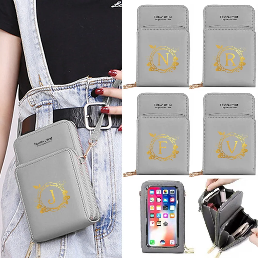 New Phone Bags Transparent Touch Screen Mobile Phone Bag Casual Shopping Wreath Letter Series Card Portable Crossbody Bag Unisex
New Phone Bags Transparent Touch Screen Mobile Phone Bag Casual Shopping Wreath Letter Series Card Portable Crossbody Bag Unisex