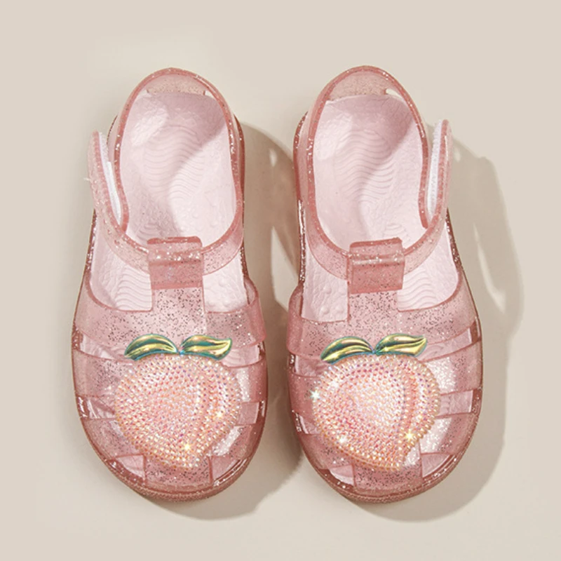 Kids'Sandals Fruit PVC Fashion Summer Flat Shoes For Children Anti-slip Breathable Designer Beach Shoes Pink White Size 22-27
Kids'Sandals Fruit PVC Fashion Summer Flat Shoes For Children Anti-slip Breathable Designer Beach Shoes Pink White Size 22-27