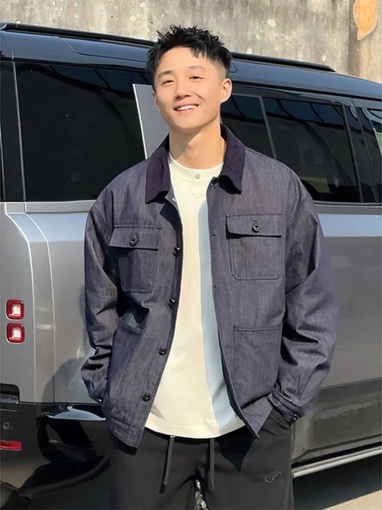 Spring Thin Denim Blue Men's Jaet ort Sle Collar Design American Workwear Coat Loose Fit Long Sve Anti-Wrinkle Polye...
Spring Thin Denim Blue Men's Jaet ort Sle Collar Design American Workwear Coat Loose Fit Long Sve Anti-Wrinkle Polye...