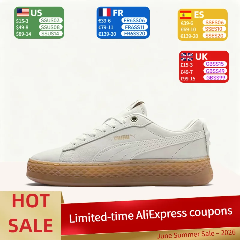 Puma Smash Platform Casual, Durable, Lightweight, Breathable, Supportive, Non-Slip Low-Top Sneakers for Women – White 366928-04
Puma Smash Platform Casual, Durable, Lightweight, Breathable, Supportive, Non-Slip Low-Top Sneakers for Women – White 366928-04