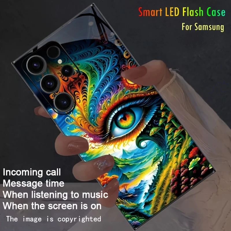 Colorful Fantasy Spooky Eye LED Light Phone Case For Samsung S26 S22 S24 S25 Note 20 Ultra S23 Note 10 Plus Luminous Flash Funda
Colorful Fantasy Spooky Eye LED Light Phone Case For Samsung S26 S22 S24 S25 Note 20 Ultra S23 Note 10 Plus Luminous Flash Funda