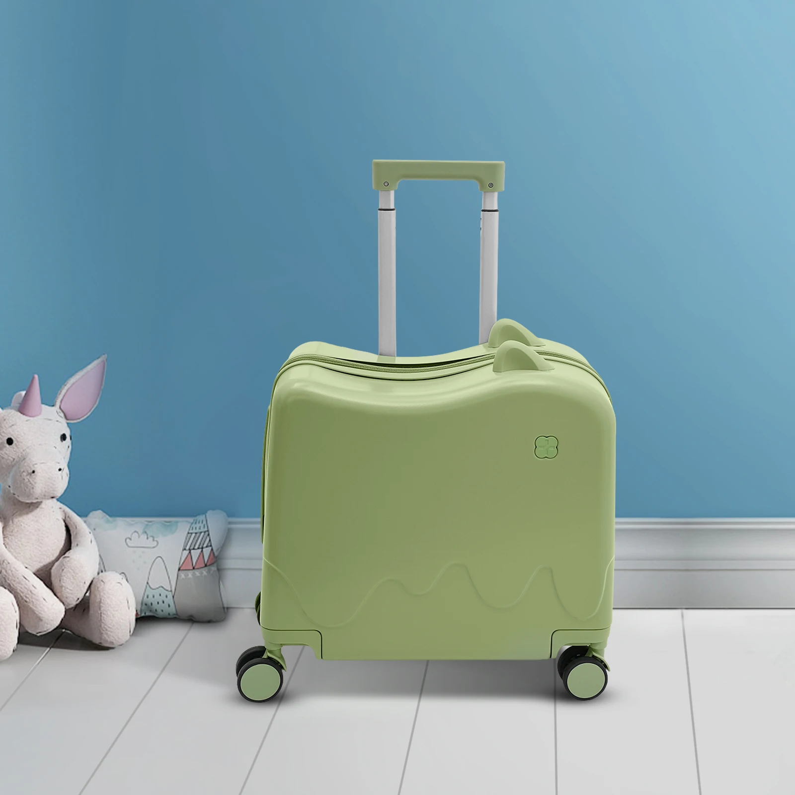 18 Inch Ride-On Suitcase, Cute Luggage with Internal Mesh Pocket, Storage Box with Swivel Casters for Short Trips, Olive Green
18 Inch Ride-On Suitcase, Cute Luggage with Internal Mesh Pocket, Storage Box with Swivel Casters for Short Trips, Olive Green