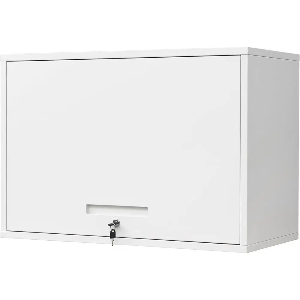 White Metal Wall-Mounted Cabinet with Doors and Shelves for Garage or Basement Storage
White Metal Wall-Mounted Cabinet with Doors and Shelves for Garage or Basement Storage
