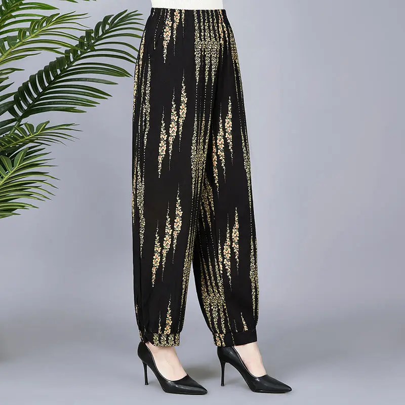 Spring Summer Loose Bloomers Trousers Vintage Printed Commute Elastic High Waist Female Clothing Fashion Pockets Spliced Pants
Spring Summer Loose Bloomers Trousers Vintage Printed Commute Elastic High Waist Female Clothing Fashion Pockets Spliced Pants