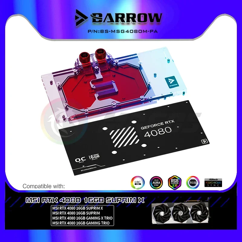 Графический блок Barrow MSI RTX 4080 с поддержкой графического процессора SUPRIM X & GAMING X Trio VGA, с водяным охлаждением, черный/белый, 5 В, стандартная Синхронизация
Графический блок Barrow MSI RTX 4080 с поддержкой графического процессора SUPRIM X & GAMING X Trio VGA, с водяным охлаждением, черный/белый, 5 В, стандартная Синхронизация