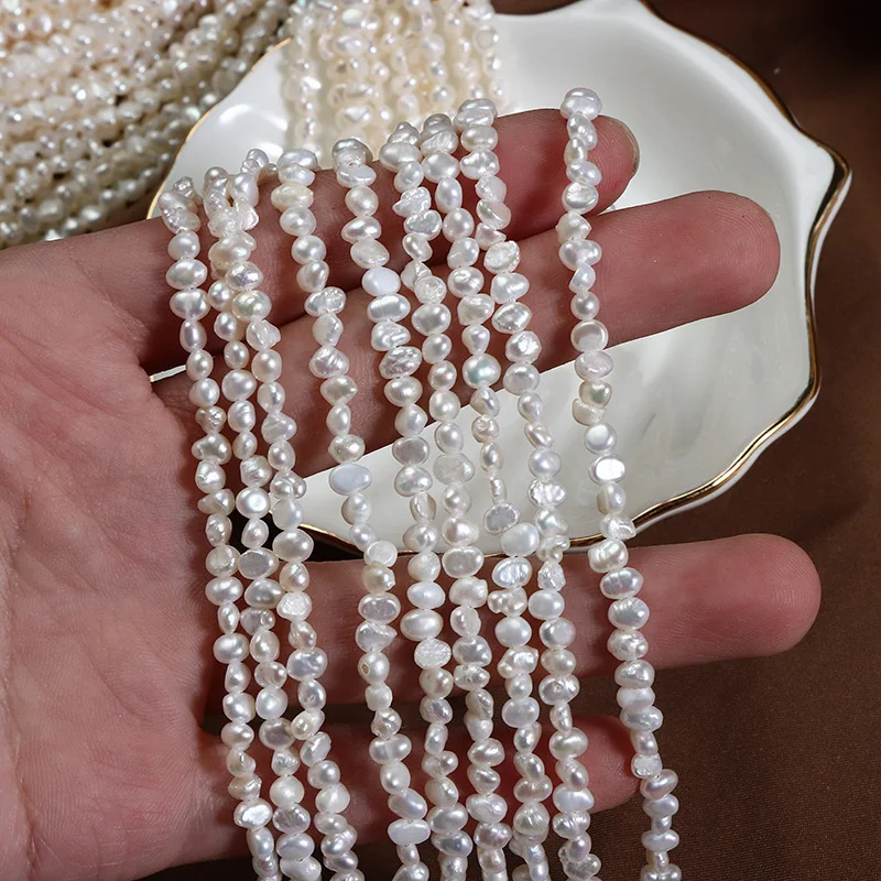 Real Natural Freshwater Pearl Beads Strand 3-3.5mm Mini Small Irregular Baroque Pearls Beads Handmade Jewelry DIY Accessories
Real Natural Freshwater Pearl Beads Strand 3-3.5mm Mini Small Irregular Baroque Pearls Beads Handmade Jewelry DIY Accessories