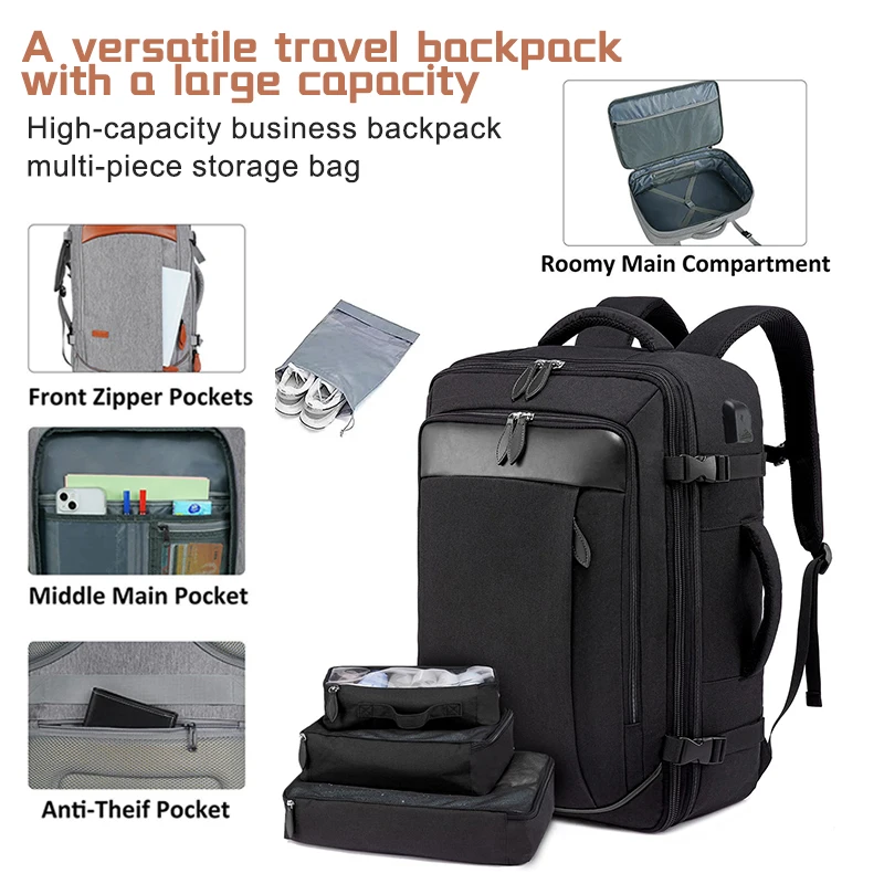 Large Capacity Travel Expandable Large Suitcase Backpacks With 4 Packing Cubes Water Resistant Luggage Daypack Backpack Mochila
Large Capacity Travel Expandable Large Suitcase Backpacks With 4 Packing Cubes Water Resistant Luggage Daypack Backpack Mochila
