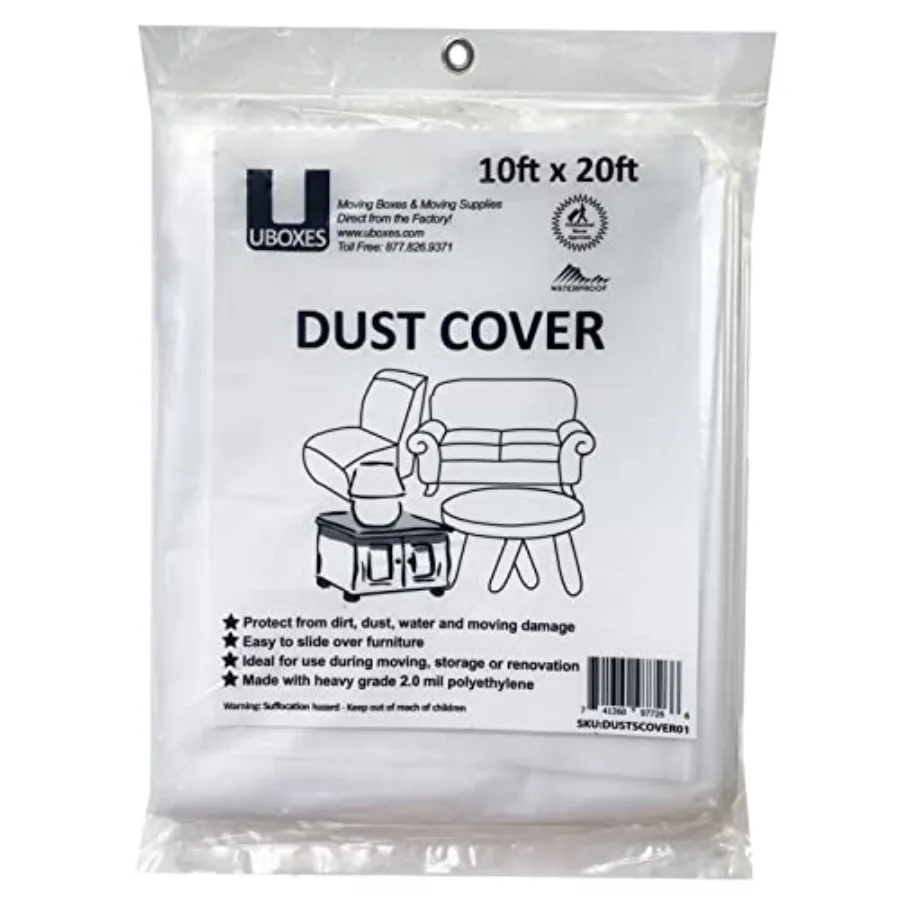 Furniture Covers protect your furniture with our versatile 10' x 20' dust cover, Clear
Furniture Covers protect your furniture with our versatile 10' x 20' dust cover, Clear
