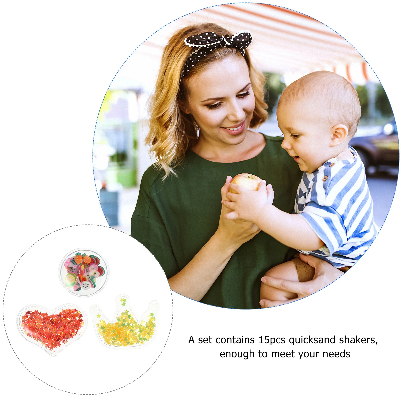 15Pcs Hair Ornament Materials Pack Clear Quicksand Shakers for DIY Headwear Supplies Decorative Filling Sequin Shaker 
15Pcs Hair Ornament Materials Pack Clear Quicksand Shakers for DIY Headwear Supplies Decorative Filling Sequin Shaker