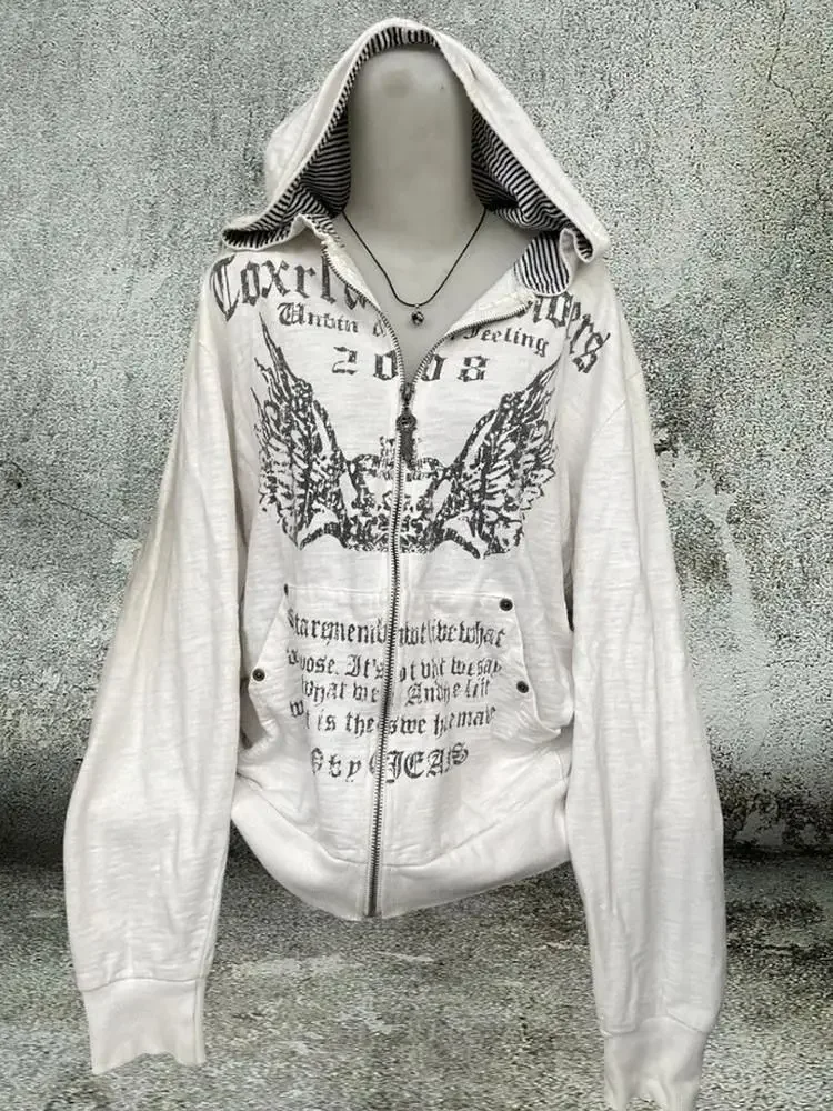 American Vintage Printed Hoodie Sweatshirts Lazy Looae All-match Coat Women 2024 Autumn New Long Sleeve Zipper Tops Mujer
American Vintage Printed Hoodie Sweatshirts Lazy Looae All-match Coat Women 2024 Autumn New Long Sleeve Zipper Tops Mujer