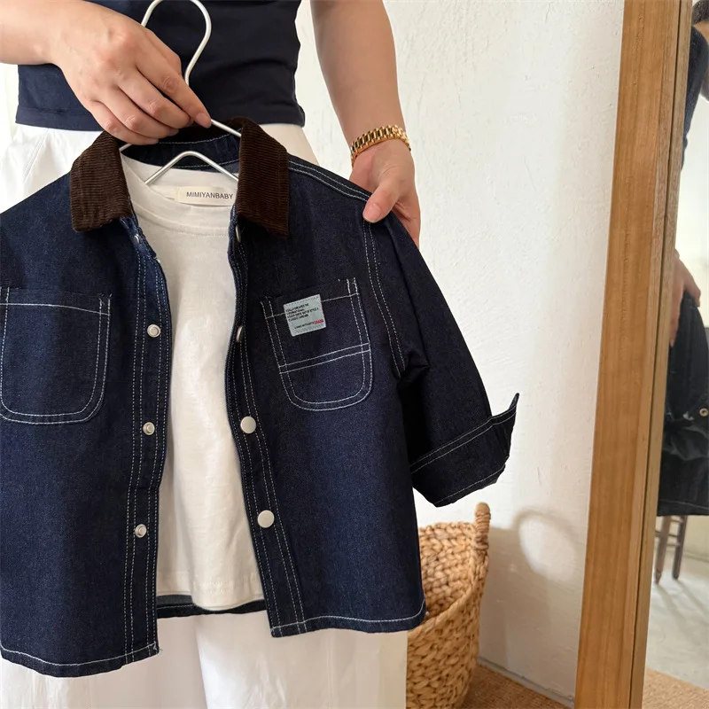 Children's Shirt 2026 Autumn New Boys and Girls Versatile Patchwork Shirt Baby Denim Shirt Jacket
Children's Shirt 2026 Autumn New Boys and Girls Versatile Patchwork Shirt Baby Denim Shirt Jacket