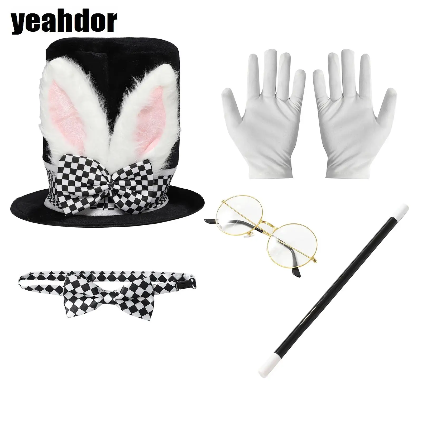 Magic Cosplay Props Hat Gloves Bow Tie Glasses Magic Stick Skirt Stockings Pocket Watch Costume Accessory for Halloween
Magic Cosplay Props Hat Gloves Bow Tie Glasses Magic Stick Skirt Stockings Pocket Watch Costume Accessory for Halloween