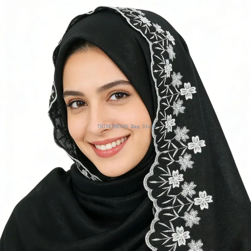 340D Luxurious Embroidery Hijab Scarf Islamic Shawl Wrap For Women Various Occasion
340D Luxurious Embroidery Hijab Scarf Islamic Shawl Wrap For Women Various Occasion